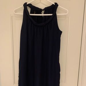 Navy Talbots roll neck halter dress size 2p NWT